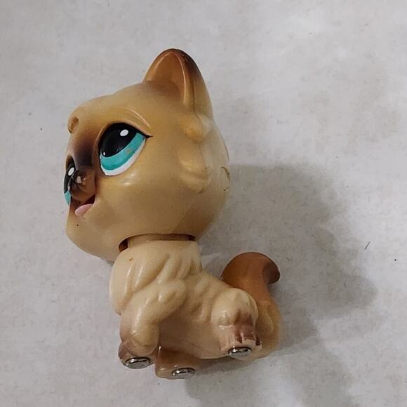 Littlest Pet Shop Magic Motion tan and brown Persian Kitty Cat - Picture 4 of 6